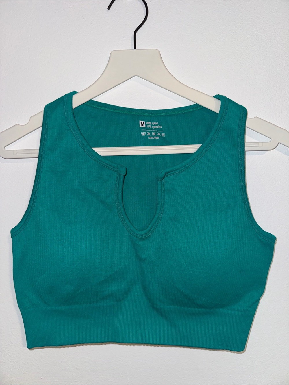 Ribbed 3-piece Crop Tank Set with Scoop-Notch Neckline